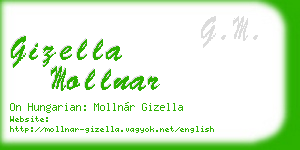gizella mollnar business card
